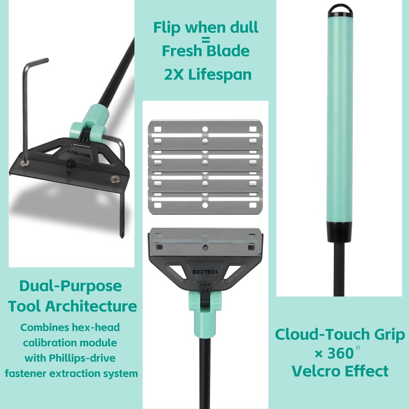 UPETTOOLS Aquarium Algae Scraper Cleaner with 5 Stainless Steel Blades