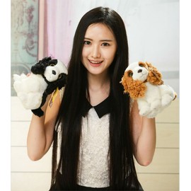 FEILEX 9 inch Cocker Spaniel Plush Toy Stuffed Animal Toy Plush Animal Doll (Black)