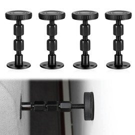 Riisoyu Pack of 4 Anti-Shake Bed Frames, 84-110 mm Adjustable Thread Bed Frame, Adjustable Bed Spacer, Wall Headboard, Stopper, Bedside Stabiliser, Bedside Shake Tool for Cabinets, Sofas