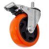 DOGOTULS ZF5197 Rodaja de PVC Naranja Giratoria con Espiga Roscada