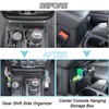 PIMCAR 2PCS Center Console Organizer for 2018-2025 2026 Jeep Wrangler