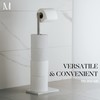 MARMOLUX ACC Free Standing Brushed Nickel Toilet Paper Holder Stand
