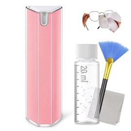 JiaTeums Screen Cleaner, Touchscreen Cleaner for Mobile Phone Tablet Mac Car Device- with 20ml Refill, Brush & Wipe Tool - Pink (18ml)