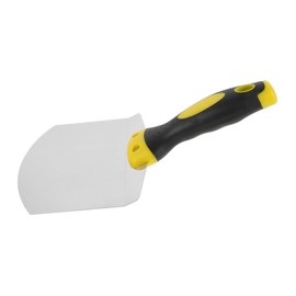 Gadpiparty Drywall Tool Stainless Steel Curved Scraper for Smoothing Plaster Durable Wall Covering Spatula Portable Loading Board for Efficient Repair