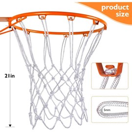2 Pack Premium Quality Professional Heavy Duty Basketball Net in All Weather for Indoor and Outdoor,Rims12 Loops