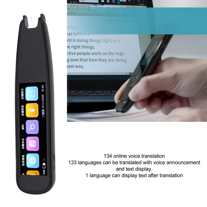 Scanning Translator Smart WiFi 2.99in Touchscreen 131 Online Voice Translation