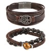 HZMAN To My Daughter, Genuine Leather Tree of life Bracelets