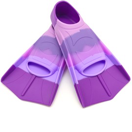 Fadgesy Swimming Training Fins,Comfortable Silicone Flippers for Swimming and Diving,Size Suitable Kids Girls Boys Adult (SixColorful-K, XXXS)