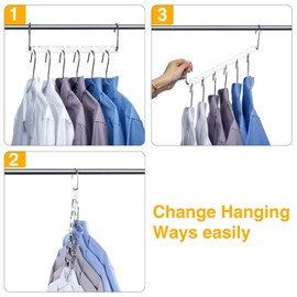HOUSE DAY Magic Clothes Hangers Space Saving Hangers for Hangers Space Saving Wardrobes Hangers Organiser Cupboard Space Saving Hangers (Pack of 4)