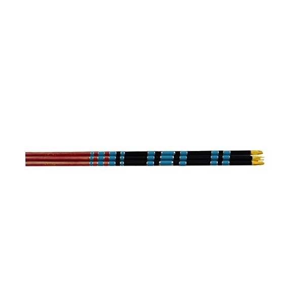Rose City Archery Port Orford Cedar Fancy Crown Dipped, Crested and Nocked Shafts (6 Pack), 11/32"/55-60 lb, Black/Mahogany Stain