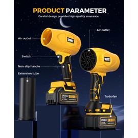 Cordless Leaf Blower with Battery and Charger Lightweight Handheld Electric Blower with Extended Nozzle for Lawn Care Patio Cleaning Leaves Dust Green