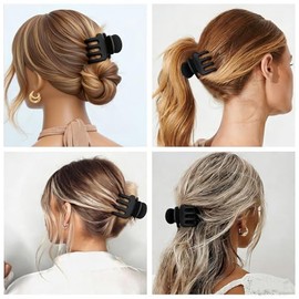 SMKSL Pinzas medianas para el cabello de mujer, 8 piezas, pinza pequeña para cabello fino y grueso, 2 estilos de pinzas para el cabello, pinzas rectan
