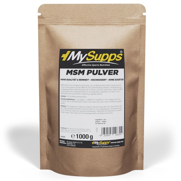 My Supps My Supps MSM-Pulver 1000g - 100% reines Methylsulfonylmethan
