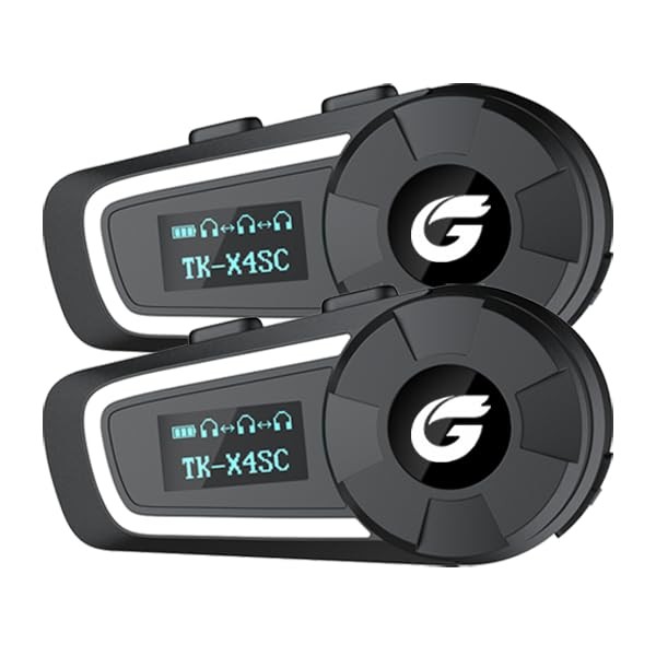 Zhongreat TK-X4SC 6-Way Bluetooth Motorcycle Intercom Headset, Helmet Communication System