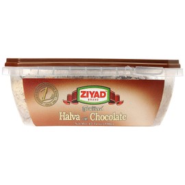 Ziyad Traditional Mediterranean Sesame Fudge Halva with Chocolate, Additives No Preservatives, 12.34oz