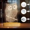 OkiyiD Owl Night Light LED Illusion Lamp for Home Bedroom