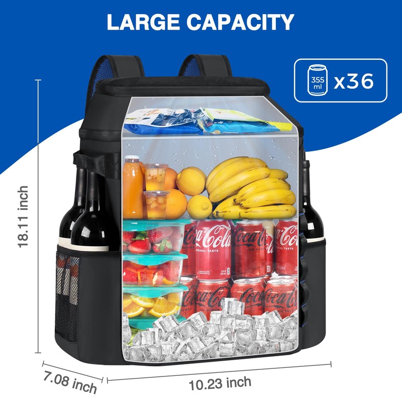 Heytrip Backpack Cooler 36/54 Cans Insulated Waterproof Cooler Bag for