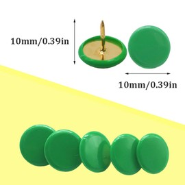 Ruidee 150 Pcs Thumb Tacks Push Pins Board Pins for School, Office, Map, Photo Wall, Cork Board Bulletin (CTD/Green)