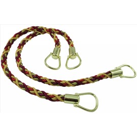 DecoPro Wine Gold Lt Green 18" Rope Tiebacks Autumn Leaves [Pair Of]