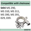 AERZETIX - C70557 - Oil Pump for Chainsaw - Compatible