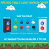 Arcade Light Switch Plate Cover, Single Switch (Black/Red/Blue), 1-Gang Standard