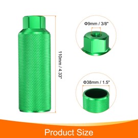 sourcing map 2 Pairs Bike Pegs Aluminum Alloy Rear Stunt Pegs Anti-Skid Back Seat Stands Fit 3/8" Axles for Mountain Bike BMX, Green