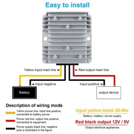 2X DCDC Converter Voltage 48V to 12V 10A 120W Voltage Converter Waterproof Transformer Power Supply