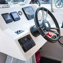 Nilight Nilight - 90118H 5 Gang Rocker Switch Panel Pre-Wired Aluminum Switch Panel with Dual USB Cigarette Lighter Socket Voltmeter12V-24V DC Switch Panel with Night Glow Stickers for Cars Rvs Trucks