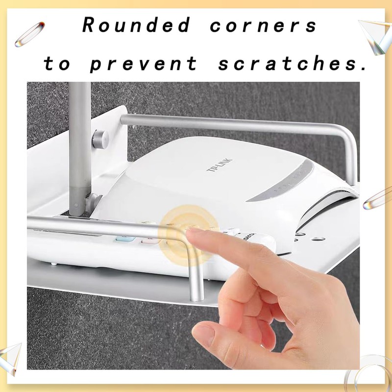 inki Router Shelf, Wall Mount Repeater Rack, Small Projector Wall