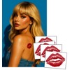 Espresso Yourself – Famous Lipstick Kiss Tattoo (4-Pack) – 3"