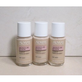 ALMAY MOISTURE RENEW MAKEUP PORCELAIN BEIGE 1.25 OZ ~ 3 PC LOT ~ NWOB