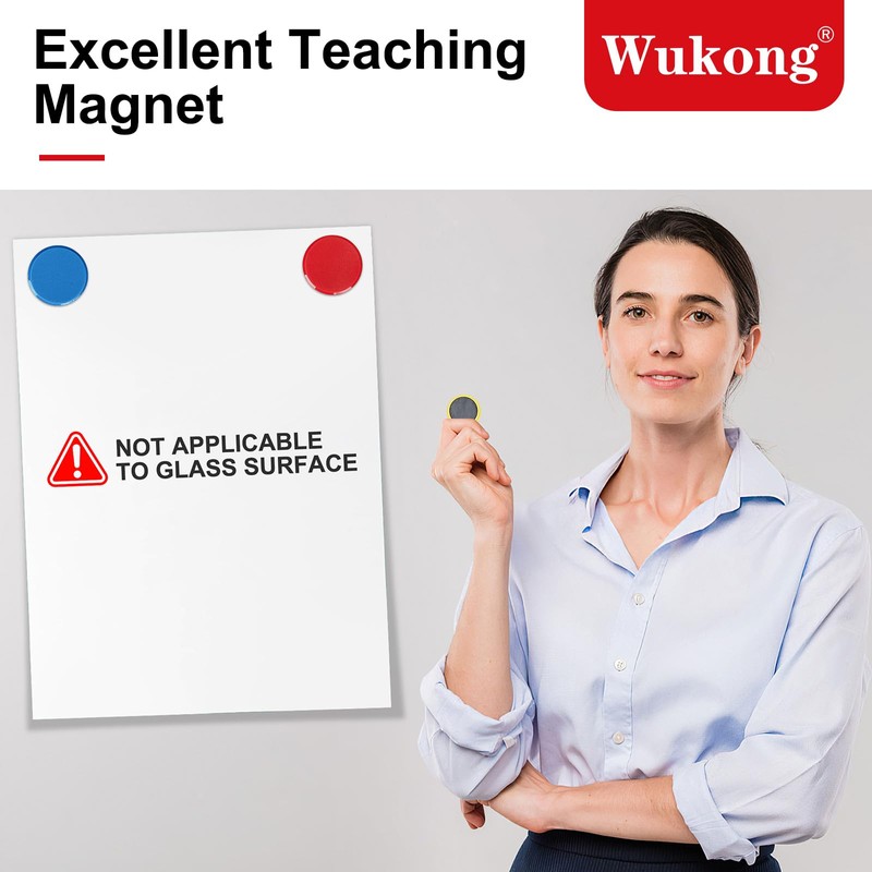 Wukong 24 Pack Fridge Magnets, 6 Colors Strong Whiteboard Magnets
