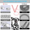 WimuPath Silver-Plated Diamond Dog Collar - Cuban Style Metal Chain