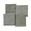 SKL Home Longborough Wash Cloth Set, 12x12, Sage 4 Pack