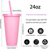 Yisituo 24 oz Reusable Plastic Cups, 10 Pack Cold Cups