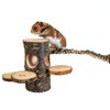 Wooden Hamster Platform Toy, Safe Wood Chinchilla Activity Playground Stand