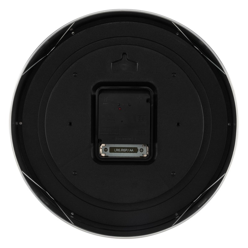 Foxtop Radio Wall Clock, Quartz Wall Clock with Temperature and