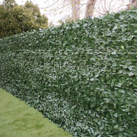 TANG by Sunshades Depot Laurel Leaf 39" x 156" inch Artificial Faux Customize Size Artificial Laurel Fence Fence Privacy Screen Leaf Vine Decoration Panel with Mesh Back