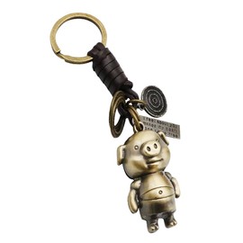 White Fang AZ068 Keychain, Key Ring, Pig, Animal, Stylish, Retro Charm, Miscellaneous Goods, Men's, Women's,, Pig