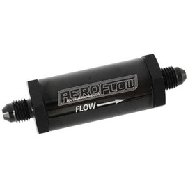 Aeroflow AF607-03BLK -3an Inline Fuel & Oil Filter Blue 30 Micron Washable