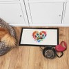 'Paw Print Love Heart' Pet Feeding Mat (PM00025842)