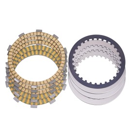 XuLong Clutch Friction Steel Plates Compatible with Kawasaki Z400 Z 400 2018-2022/ZX-4R ZX4R 2023-2024/ZX-4RR ZX4RR 2023-2024/Ninja 400 EX400 EX 400 2018-2023