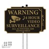 YIKIADA 2 Pack Warning 24 Hour Video Surveillance Sign All