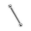 Titanium Piercing Bar 1.6 mm Thickness with 2 Titanium Balls,