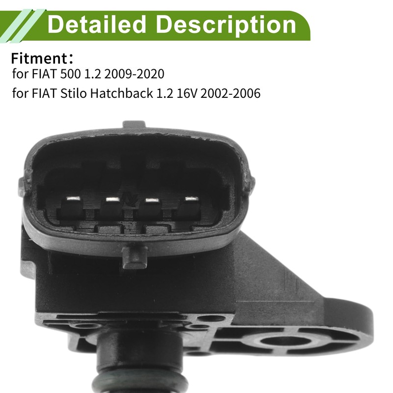 Partuto Manifold Absolute Pressure MAP Sensor for FIAT 500 1.2