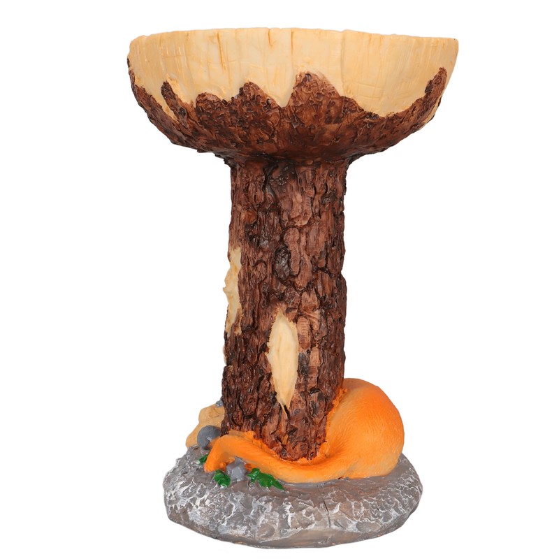 Cat Bird Bath Statue Durable Resin Bird Bath Bowl Exquisite