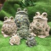 SUNGUARD Whimsical Toad Hollow Tall Stretch Large Garden Frog Statues-Natural