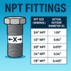 1/2" Male NPT to 3/4" PTC Brass Air Line Push