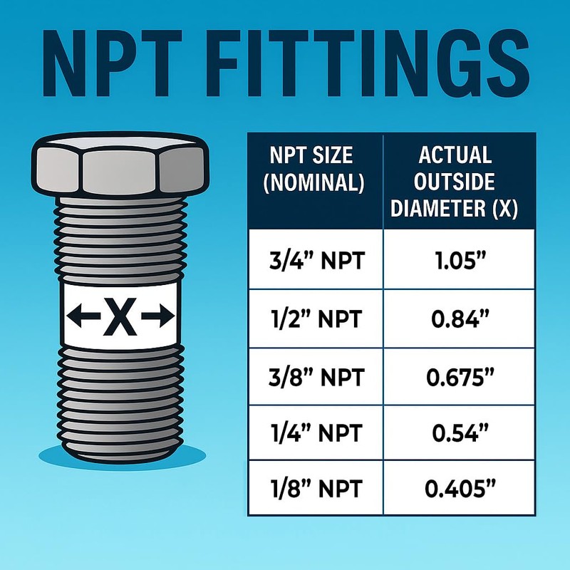 1/2" Male NPT to 3/4" PTC Brass Air Line Push