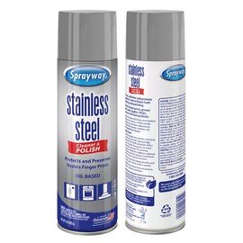 VenDesta Stainless Steel Cleaner Bundle. Includes Two-15 Oz Sprayway Stainless Steel Cleaner and Polish with Microfiber Cloth